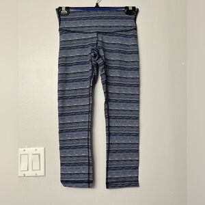 Lululemon Wunder Under Crop III Space Dye Twist Sapphire Blue Multi Size 4